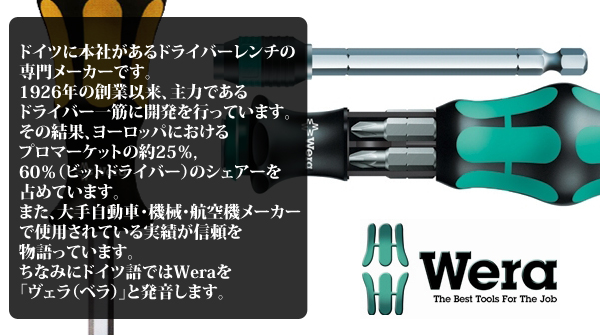 【最大41％オフ】Wera (ｳﾞｪﾗ･ﾍﾞﾗ) - ドライバー・ラチェット・六角レンチの通販は原工具へ